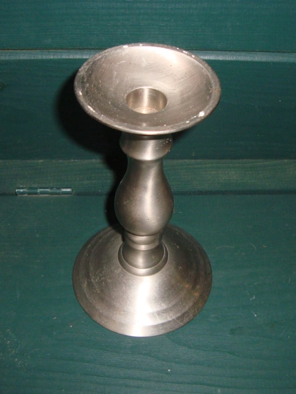 Vintage Pewter Candlestick Weighted Candle Holder.